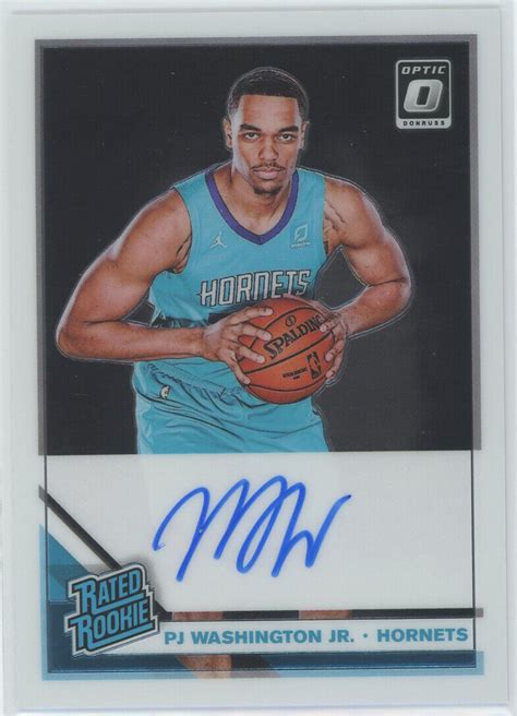 Donruss Optic Rated Rookies Signatures Pj Washington Jr