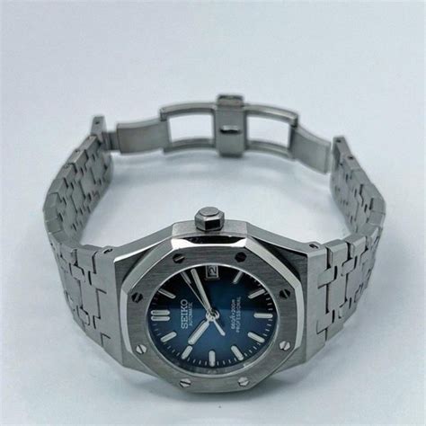 Seiko Royal Oak Blue Dial Mod Wristmodding