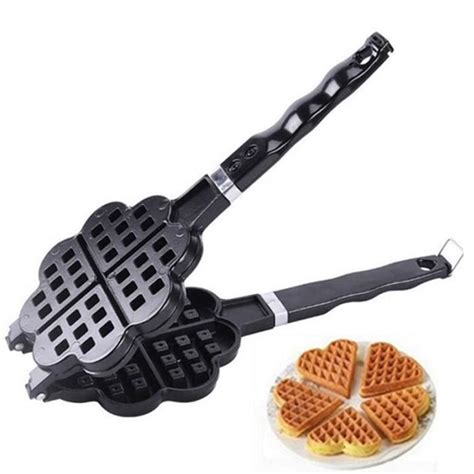 Diy Coeur Forme Non B Ton En M Tal Gaufrier Gaufre Moule Cuisine G Teau