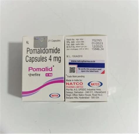 Pomalid Mg Pomalidomide Capsule At Rs Bottle Oncology Medicine