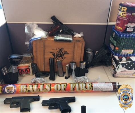 Police Seize Guns Nearly 50 Pounds Of Fireworks At Pine Avenue Mini