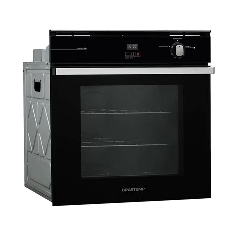 Forno a Gás de Embutir Brastemp BOA84 Preto 78L Grill e Timer