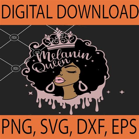 Melanin Queen Svg File Melanin Hair Svg Melanin Poppin Svg Etsy