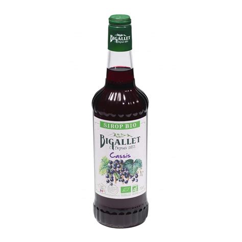 Sirop De Cassis 70cl Bio Bigallet Sevellia