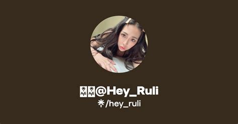 鹿梨 Hey Ruli Twitter Instagram Facebook TikTok Linktree