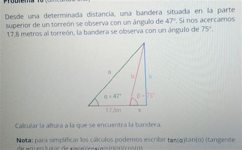 Solved Problemafom Desde Una Determinada Distancia Una Ban Algebra