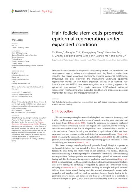 Pdf Hair Follicle Stem Cells Promote Epidermal Regeneration Under