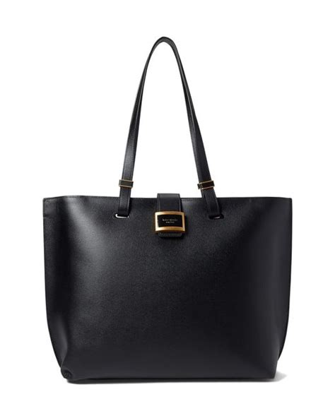 Kate Spade Katy Textured Leather Large Work Tote In Black Lyst