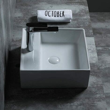 Starbath Plus Lavabo In Ceramica Bianca Forma Rettangolare Con