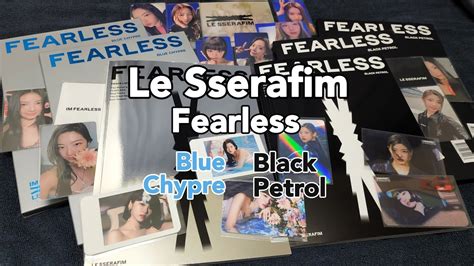 Unboxing LE SSERAFIM 1st Mini Album Fearless Blue Chypre Black