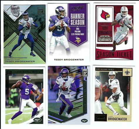 2014 Topps Teddy Bridgewater RC Minnesota Vikings Saints Lot Louisville