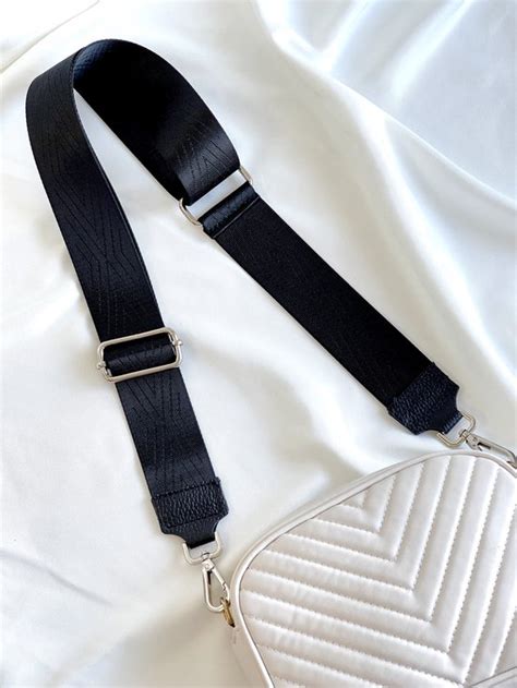 XARI COLLECTIONS Zwart Messenger Strap Tashengsel Zilver Hardware