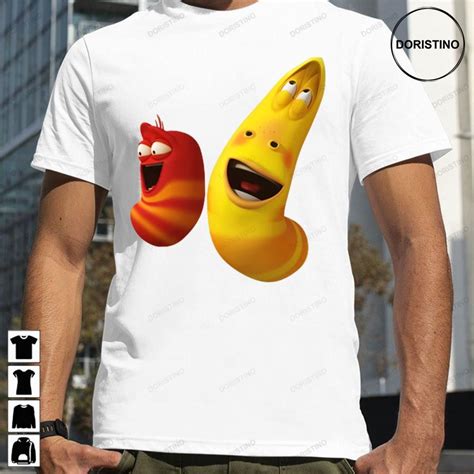 comic show larva red  yellow trending style