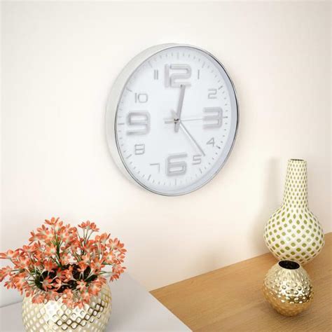 Reloj De Pared Cm Plateado