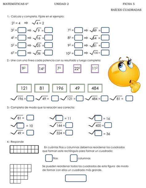 Potencias Y Ra Ces Cuadradas Online Worksheet Words Word Search