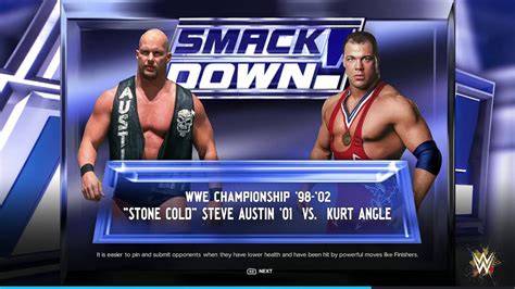 🔥 Wwe 2k24 Full Match — Stone Cold Vs Kurt Angle — Wwe Title Match