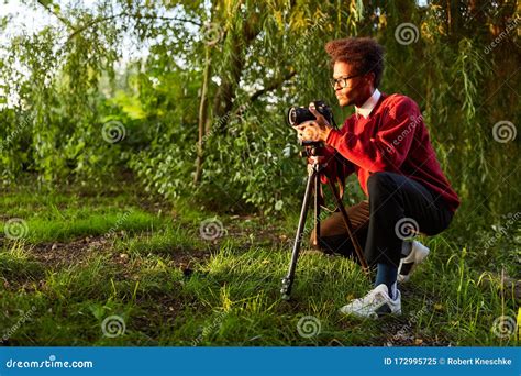 Nature Photographer In Landscape Photography As A Hobby Stock Image