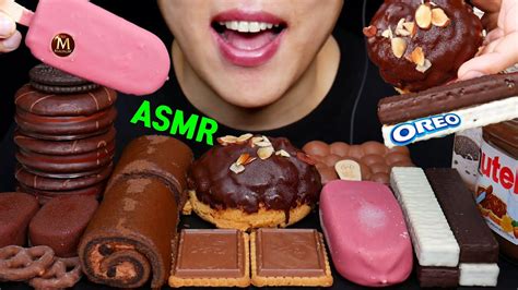 ASMR CHOCOLATE FEAST DESSERTS MUKBANG 초콜릿 디저트 허쉬 오레오 매그넘 루비 아이스크림 먹방