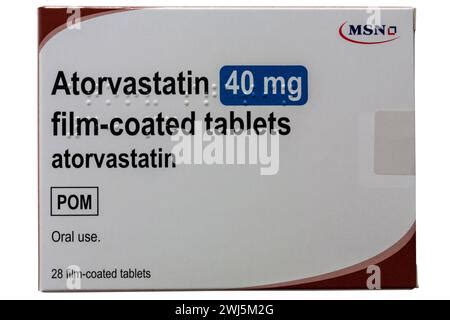 Packet Of Atorvastatin Film Coated Tablets Statins Pack Mg With