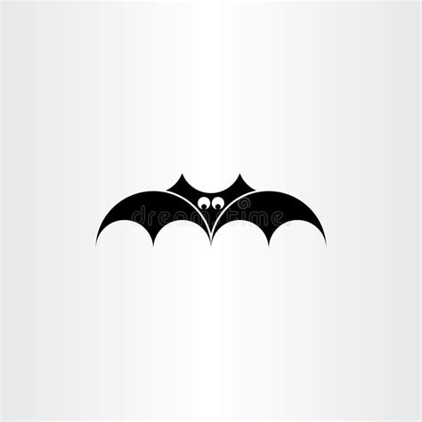 Bat Black Icon Logo Vector Stock Vector Illustration Of Monster