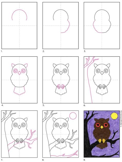 Straightforward The best way to Draw an Owl Face Tutorial, Owl Face Coloring Web page - Artshow24