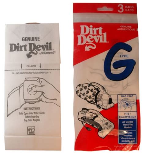 3010348001-g3 DVC Dirt Devil Type G Vacuum Bags - Generic - 3 pack