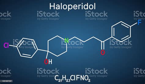 Haloperidol Molecule Is Antipsychotic Medication Structural Chemical