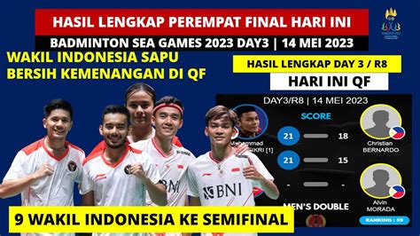 Hasil Lengkap Badminton Sea Games 2023 Perorangan Hari Ini Day3 9