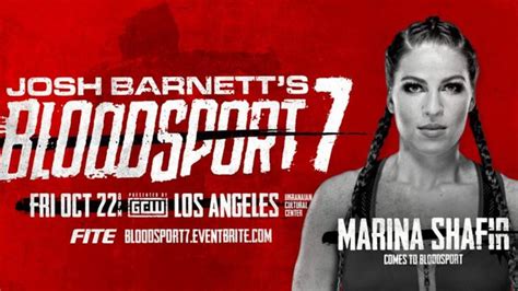 Marina Shafir Announced For Josh Barnetts Bloodsport On October 22