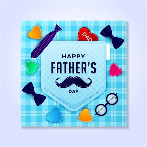 Happy Father S Day Greeting Card Design Father S Day Social Media Post Template 14217670