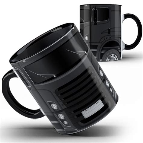 Caneca Preta Motorista Caminhão Caminhoneiro 1 Elo7