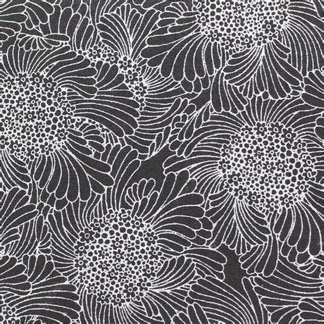 Fabric Creations White Flowers On Grey Yard Large Pre Cut Fabric