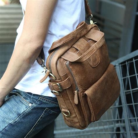 Cool Leather Mens Small Handbag Messenger Bag Shoulder Bag For Men Casual Crossbody Bag