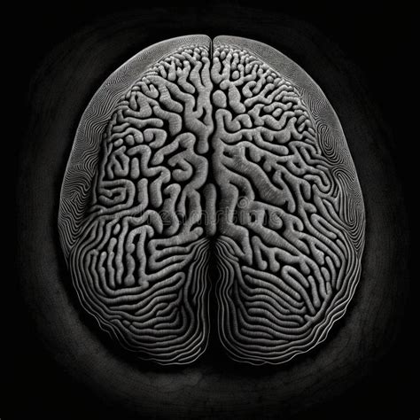 Human Brain In The Shape Of A Fingerprint Created With Generative Ai