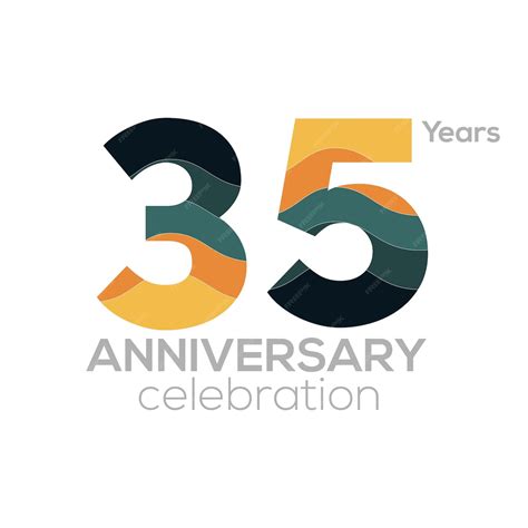 Premium Vector 35th Anniversary Logo Design Number 35 Icon Vector Templateminimalist Colour