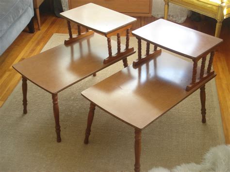 Vintage Two Tiered Mid Century Side End Tables