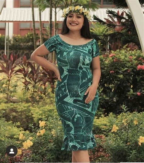 Tav Pacific Cook Islands Dress Hawaiian Style Island Dress Samoan Dress