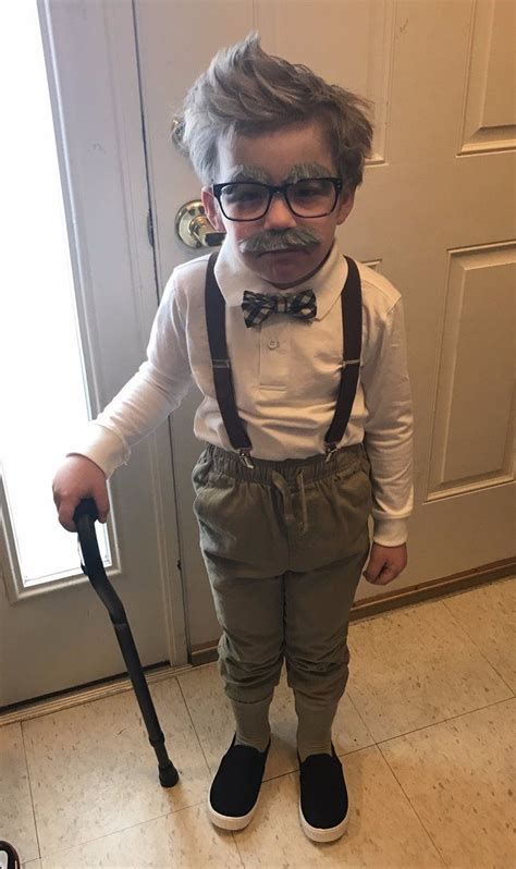 Little Boy Completely Nails Looking Like A 100 Year Old For His 100th