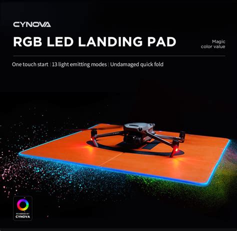 CYNOVA RGB LED Landing Pad 65 65cm 25 6 25 6inch Cynova Drone