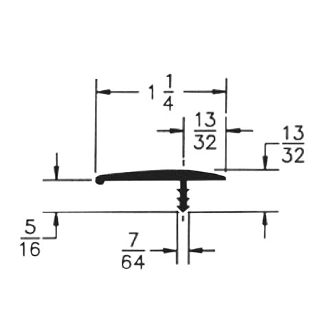 105 544 315 25 Plywood Edge Plastic Trim T Molding 1 14 Brown