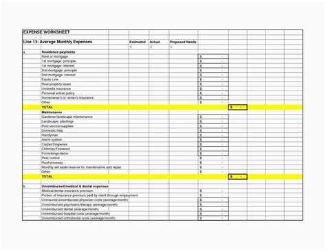 Monthly Outgoings Spreadsheet Spreadsheet Downloa business monthly ...