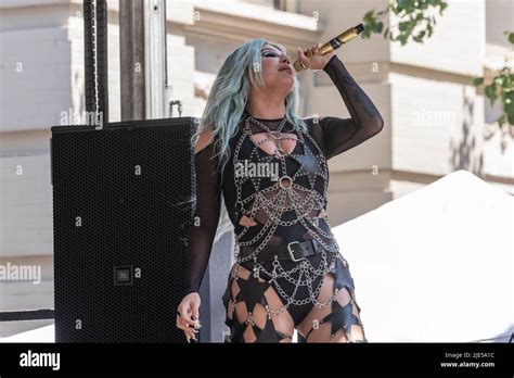 New York New York USA 24th June 2022 Singer Kesha Performs On