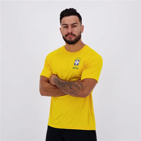 Camisa Brasil CBF Basic Amarela FutFanatics