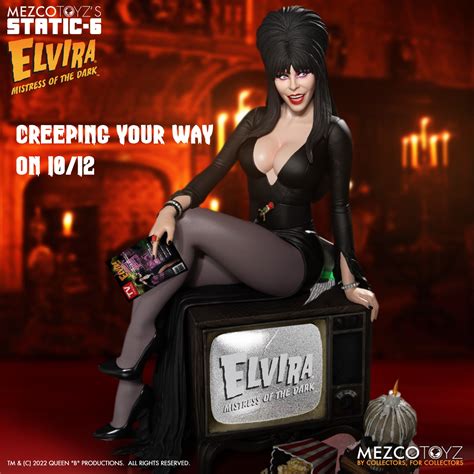 Elvira Mistress Of The Dark Static 6 Elvira 1 6 Scale Statue Mezco