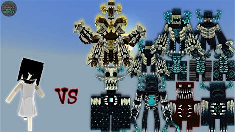 Unfinished V1 5 Vs Warden Plus Wardens Minecraft Bedrock Mob Battle Youtube