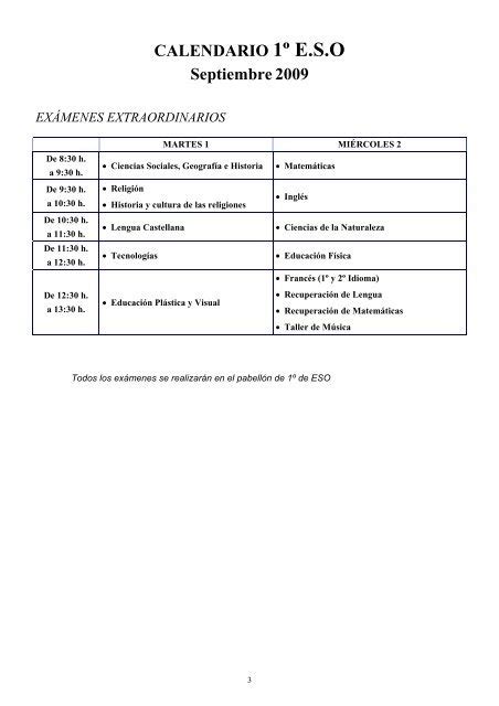 Calendario De Ex Menes Iesmachado Org