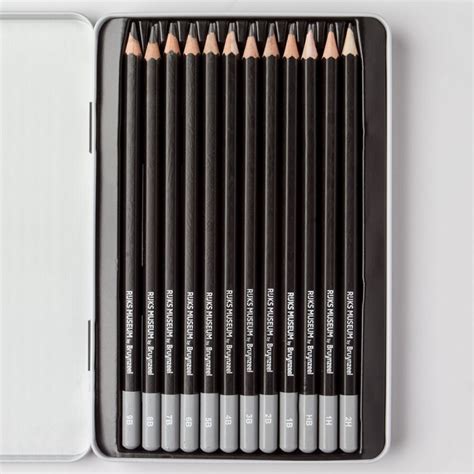 Bruynzeel Graphite Pencils Rembrandt Tin Of Assorted Sketching