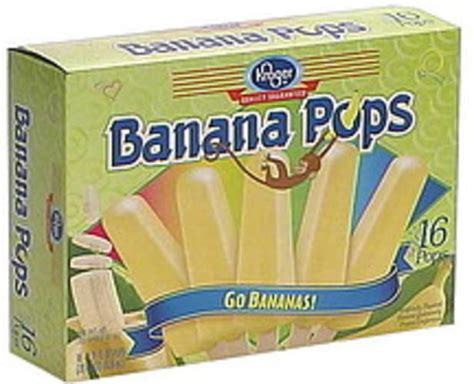 Kroger Banana Pops 16 Ea Nutrition Information Innit