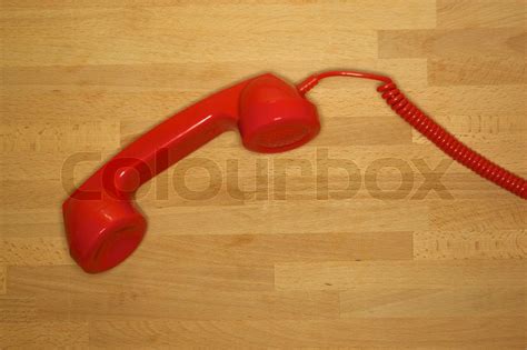 A Vintage Dreh Telefon Auf Dem Schreibtisch Stock Bild Colourbox