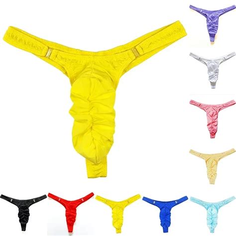 Hot Sissy Men Thong String Men S Sexy Underwear Panties Translucent Ice Silk Tanga Gay Men Jpeg